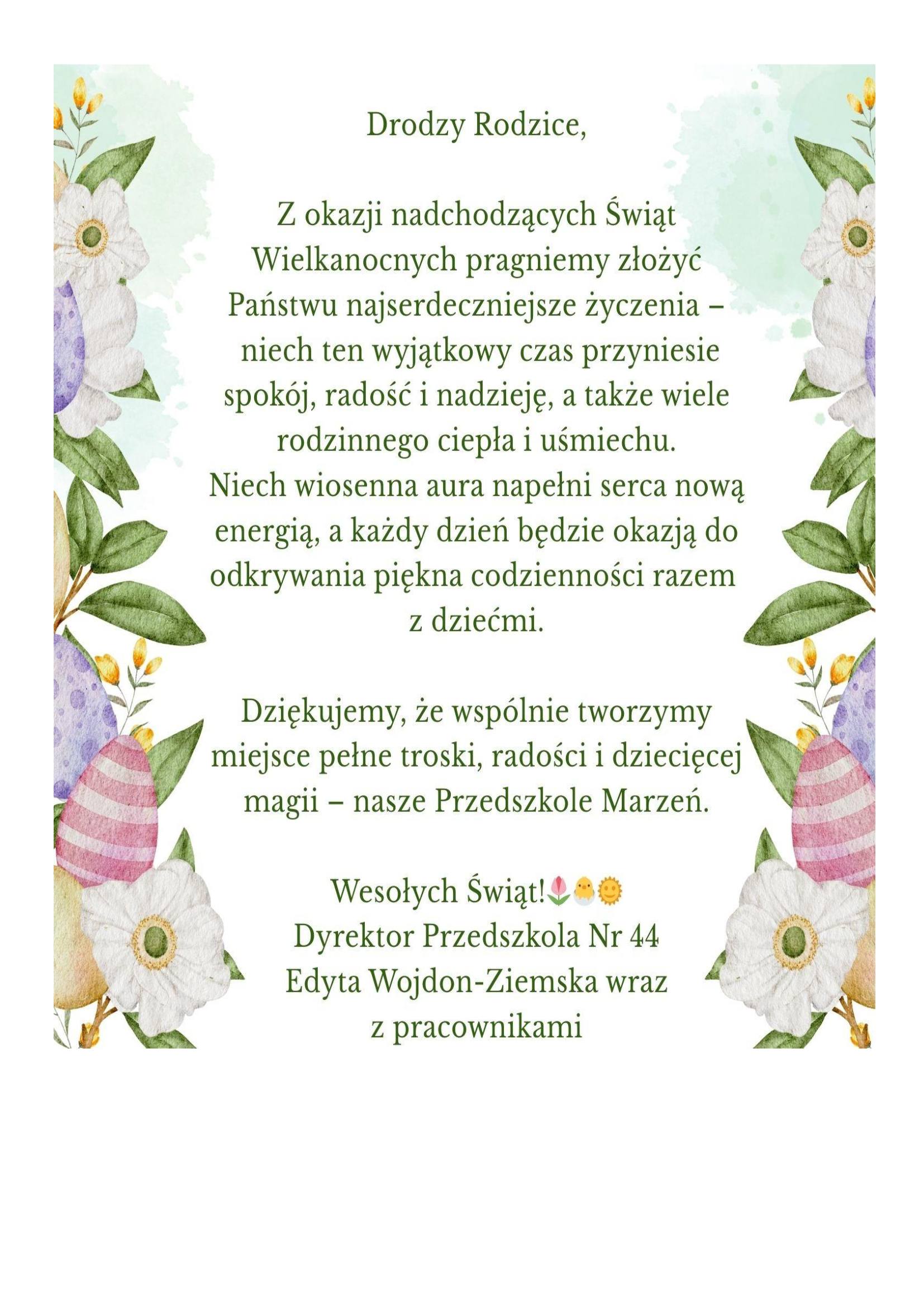 Życzenia wielkanocne