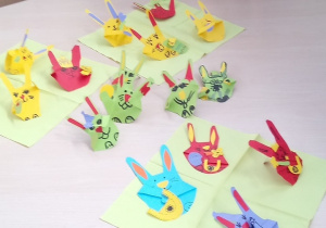 Wielkanocne zajączki wykonane przez dzieci